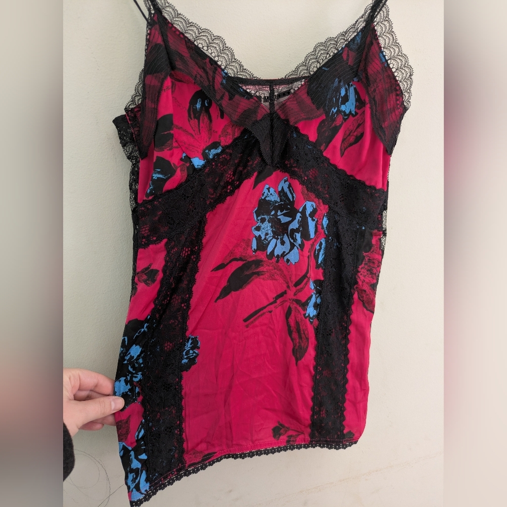 Alexander McQueen Pink Floral Lace Babydoll Cami Tank Top Size 0 NEW - Picture 3 of 12